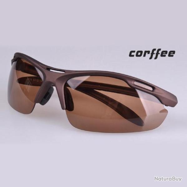 Lunette de soleil polaris� UV400 sport tactique - Couleur caf�