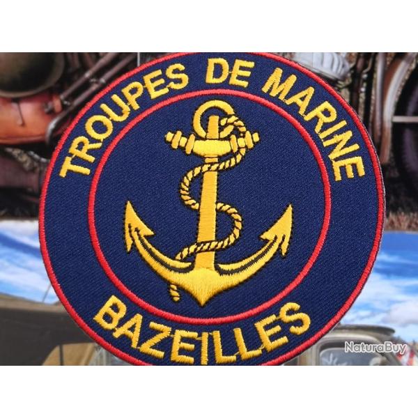 Patch brod�  Troupes de Marine Bazeilles    ( 90 mm) A coudre ou � coller au fer � repasser