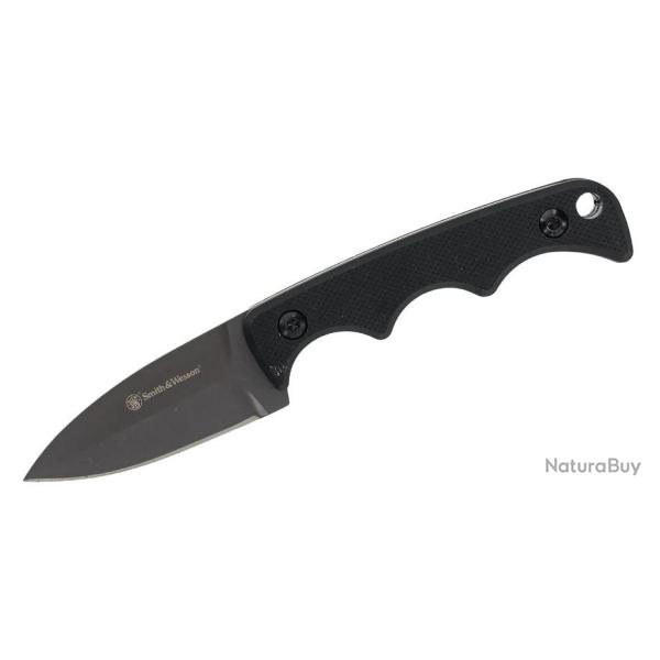 Couteau de Cou Neck Smith&Wesson H.R.T. Spear Point Lame Acier 8Cr13MoV Etui Nylon SW1193157