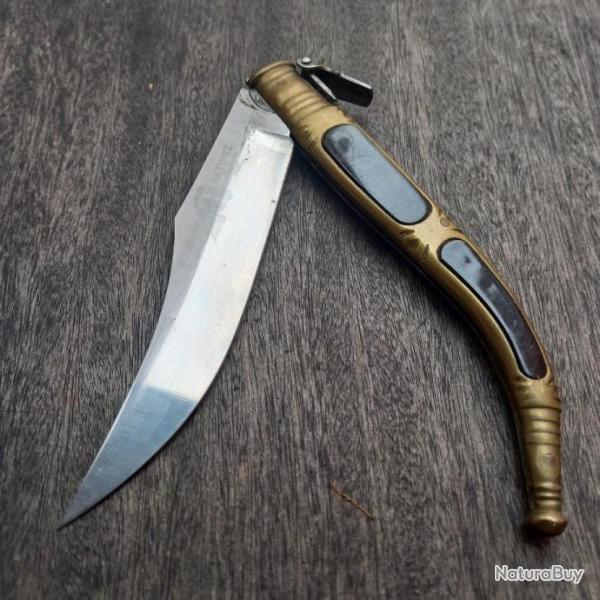 Joli Grand Couteau MARTINEZ ALBACETE  Manche en Laiton