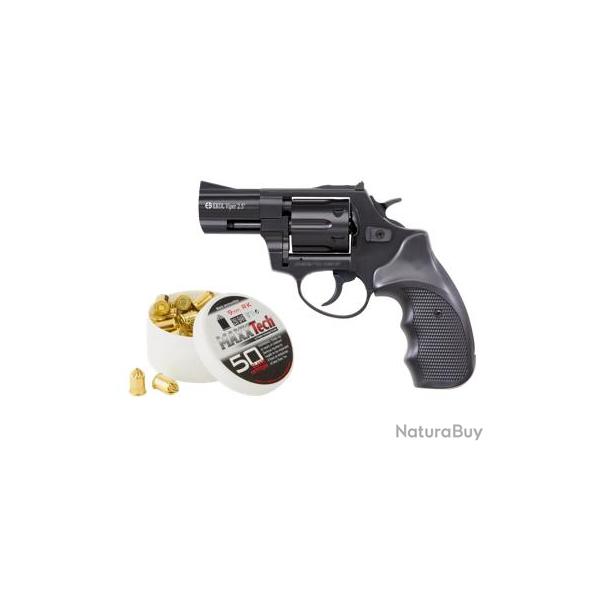 Pack REVOLVER VIPER 2.5''+ Munitions X50 - BLACK 9MM R