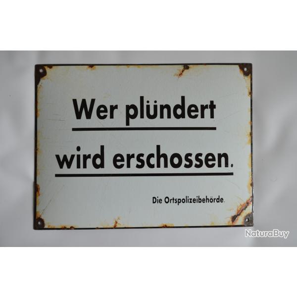 Plaque �maill�e allemande Polizei