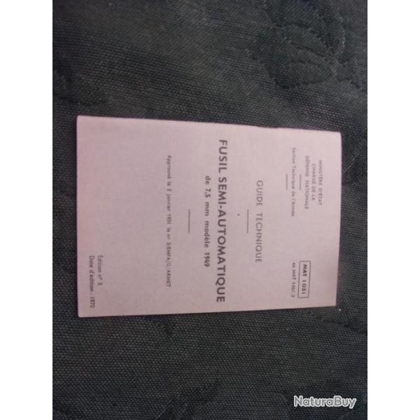 manuel technique Fusil mod�le 49