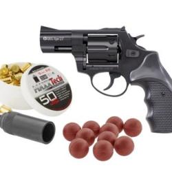 Pack d&eacute;fense REVOLVER VIPER 2.5''+ Munitions X50 - BLACK 9MM R