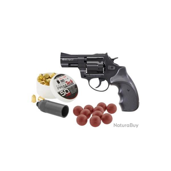 Pack d�fense REVOLVER VIPER 2.5''+ Munitions X50 - BLACK 9MM R
