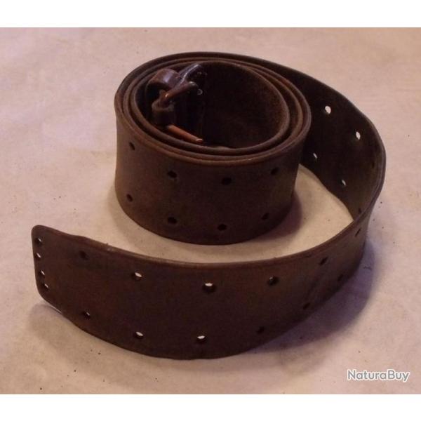 Ceinturon cuir fran�ais avec boucle en cuivre, mod�le 1903