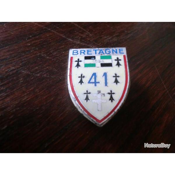 insigne  41eme  regiment infanterie bretagne / DRAGO PARIS