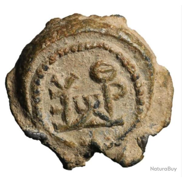 Byzantine lead seal, early type. Sceau byzantin en plomb. (5e si�cle)