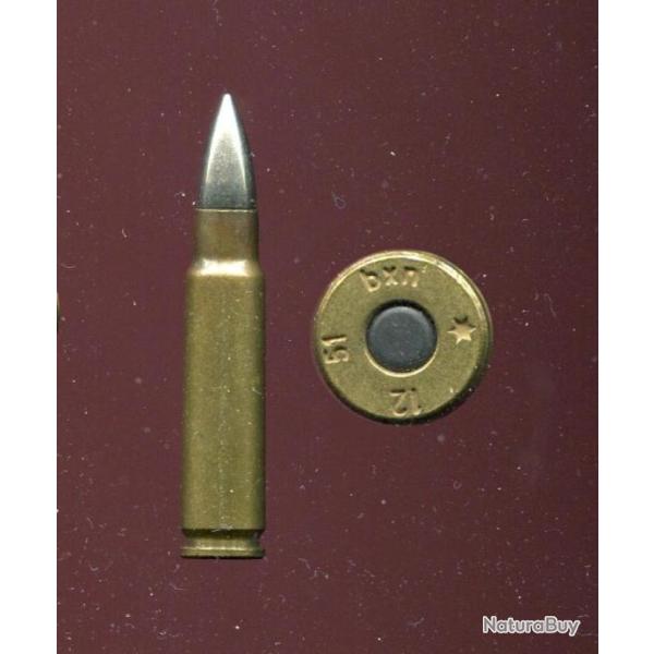 7.62 x 45 CZ - �tui laiton - balle nickel - marquage :  bxn * 12 51