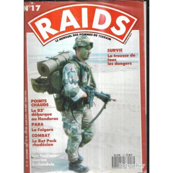Raids 17 �puis� �diteur , trousse de survie, rat pack rhod�sien, fran�ais en rhod�sie 2, folgore