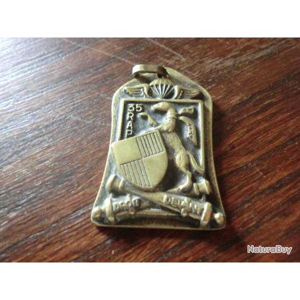 medaille plaque 35me RAP (Rgiment d'Artillerie Parachutiste)
