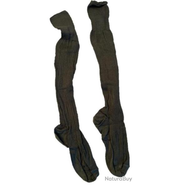 Paire de chaussettes renforce en polyamide verte de l'arme franaise t et mi saison