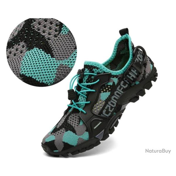 Chaussure de randonn�e, l�g�re et respirante du 36 au 47 TURQUOISE