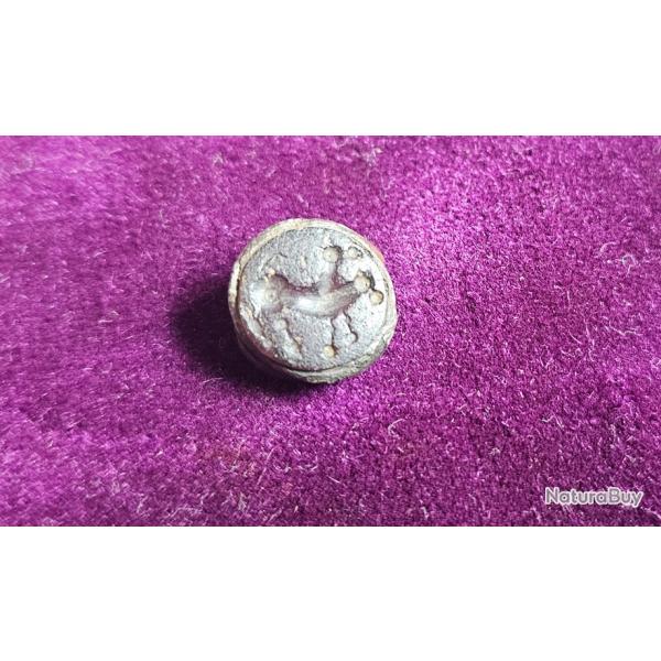 R�publique Romaine! Intaglio en pate de verre, sur reste de monture. 2e siecle AV-JC !!