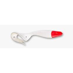 Leurre Souple Delalande Sandra 9cm 061 - Blanc T&ecirc;te Rouge 9cm A l'unit&eacute;