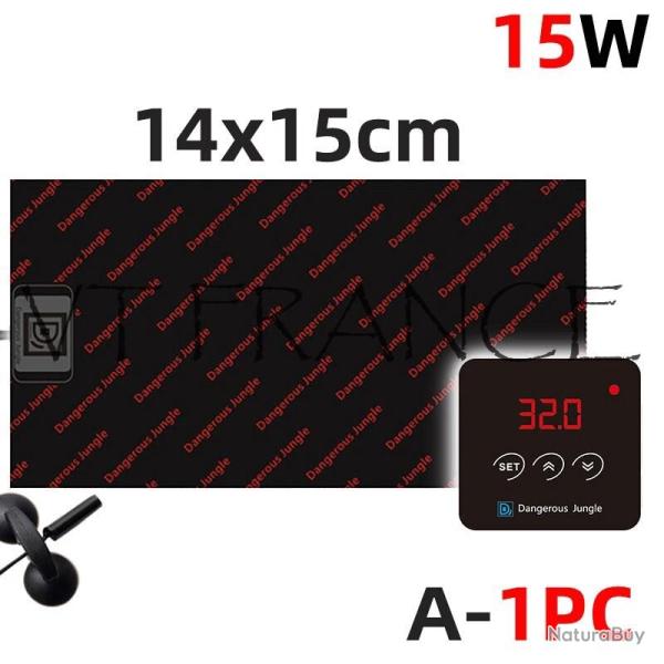 Tapis Chauffant Reglable LCD Terrarium Plantation, Modele: 15W 14x15cm