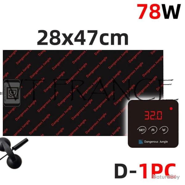 Tapis Chauffant Reglable LCD Terrarium Plantation, Modele: 78W 28x47cm