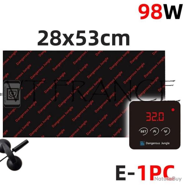Tapis Chauffant Reglable LCD Terrarium Plantation, Modele: 98W 28x53cm