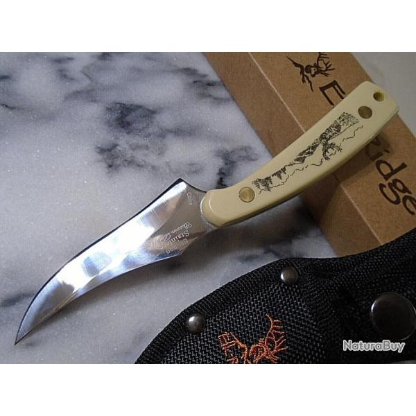 Couteau Elk Ridge Skinner Lame Acier 3Cr13 Manche Avec D�cor Etui Nylon ER299IV