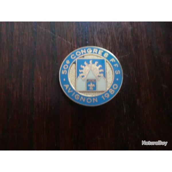 insigne ski  50eme congrs  F F S  avignon  1980