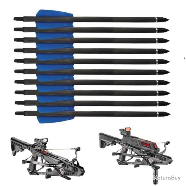 10 x Traits Fl�ches Carreaux 7.5" Carbone pour COBRA ADDER RX et R9 Arbal�te