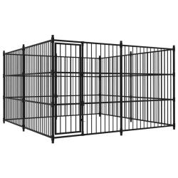 Chenil ext&eacute;rieur cage enclos parc animaux chien d'ext&eacute;rieur pour chiens 300 x 300 x 185 cm 02_00003
