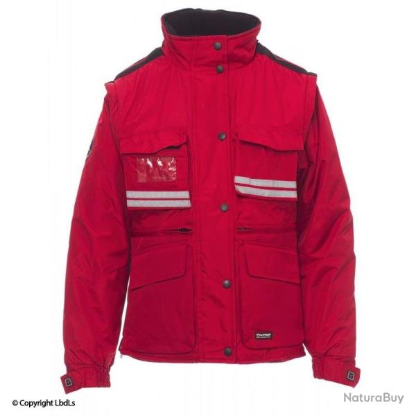 Parka Tornado rouge Ripstop manches amovibles S