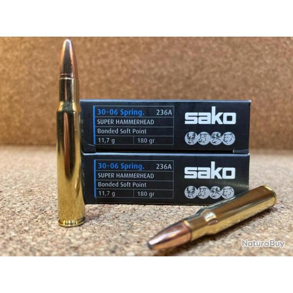 40 Munitions SAKO 30-06 Super Hammerhead 11.7g 180gr