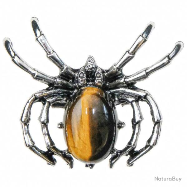 Broche araign�e avec oeil de tigre