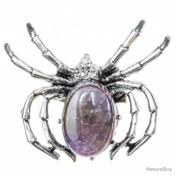 Broche araign�e avec am�thyste