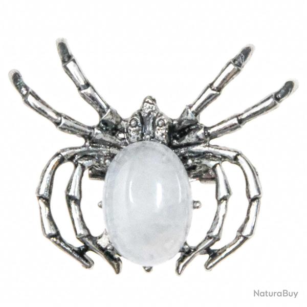 Broche araign�e avec quartz blanc
