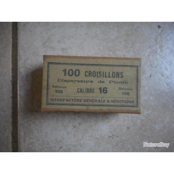 boite non ouverte de 100 croisillons cal 16