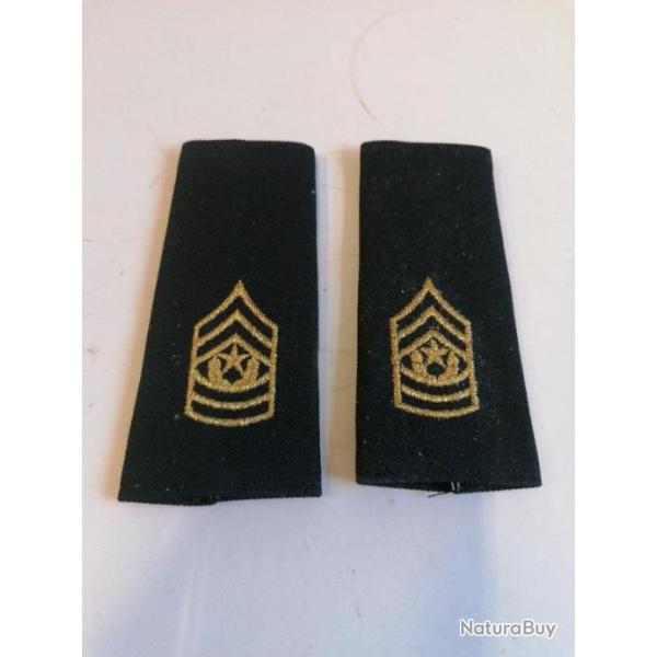 Lot de grades pattes d'�paules arm�e us SERGEANT MAJOR original