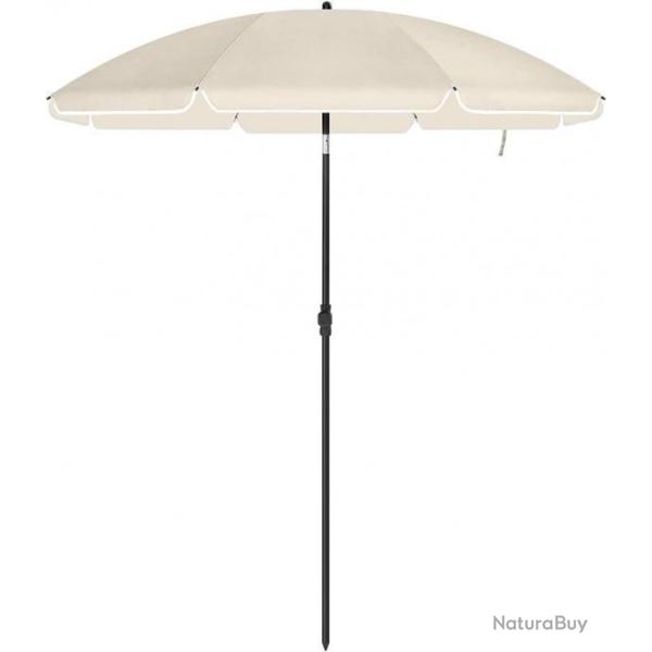 Parasol anti UV - � 2 m - Beige - Piscine, jardin, plage - Sac de transport