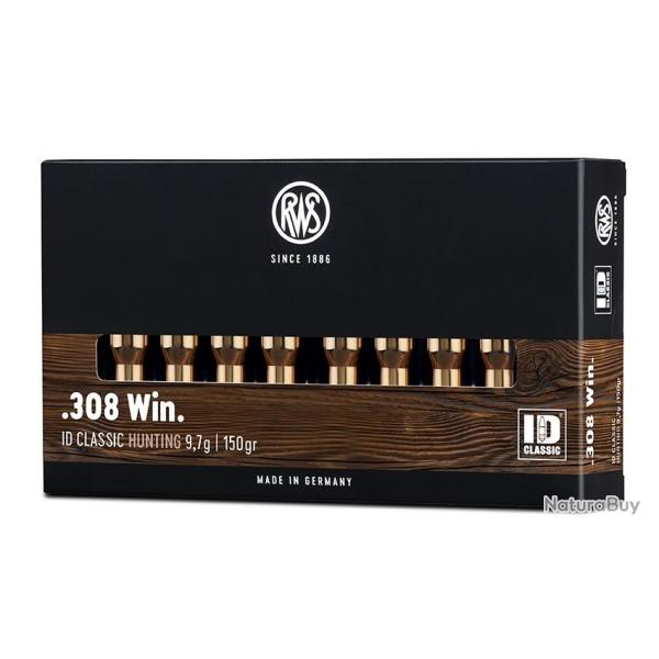 Boite de 20 cartouches RWS ID Classic cal.308 Win 150GR 9,7G