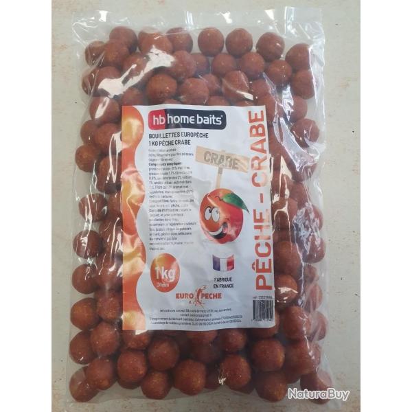 BOUILLETTE HB HOME BAITS 1KG Peche - crabe (orange)