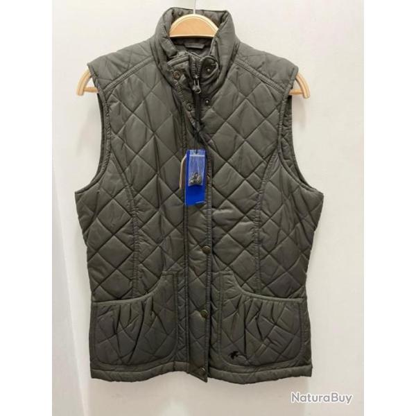 GILET SEELAND COTTAGE QUILT LADY BLACK OLIVE
