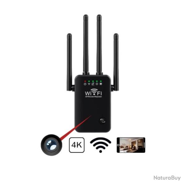 Mini Routeur Wifi Cam�ra 4k Wifi avec d�tection de mouvement, vision nocturne et contr�le � distance