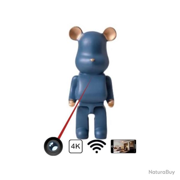 Statue Ours Cam�ra 4k Wifi Grande taille avec acc�s aux images en direct depuis son t�l�phone