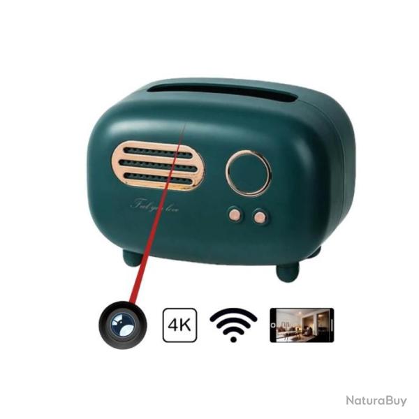 Bo�te � mouchoirs cam�ra Ultra HD 4K WiFi avec d�tection de mouvement