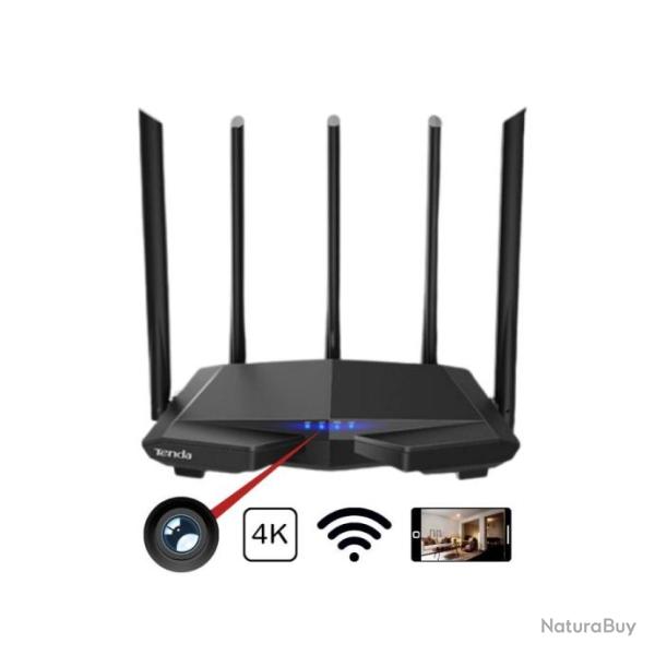 Routeur Cam�ra 4k Wifi Multifonction avec d�tection de mouvement et contr�le � distance