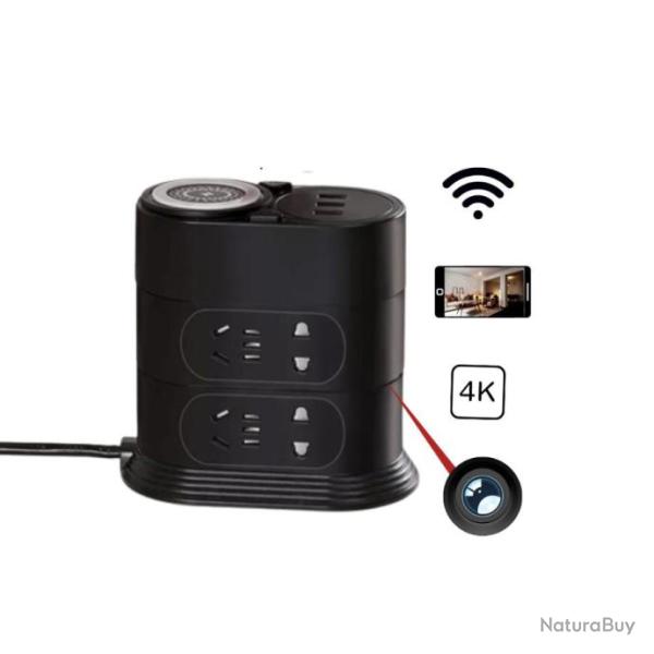 Station de Recharge sans fil cam�ra Ultra HD 4K WIFI avec prises secteurs