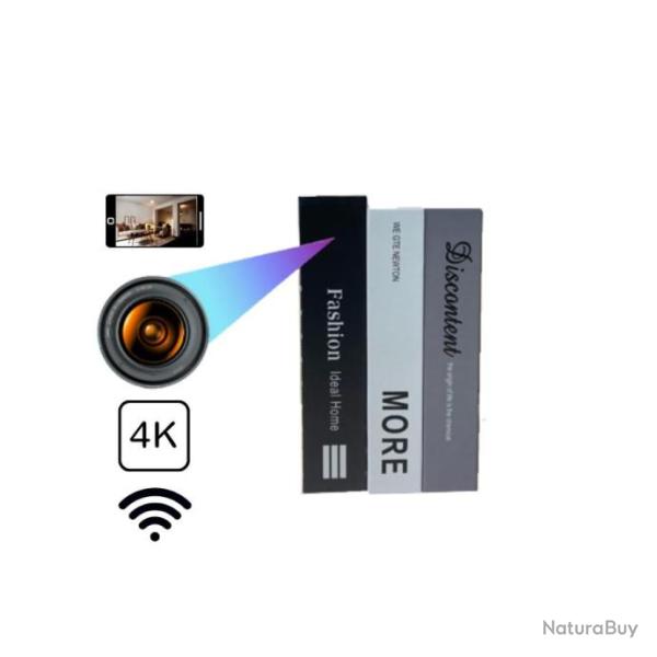 Livre Cam�ra 4k Wifi Pour biblioth�que avec acc�s aux images en direct depuis son t�l�phone