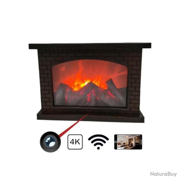 cheminee Cam�ra 4k Wifi D�coration �cran LED