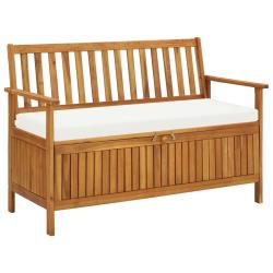 Banc de jardin meuble de patio d'ext&eacute;rieur terrasse de rangement de jardin 120 x 63 x 84 cm bois d'