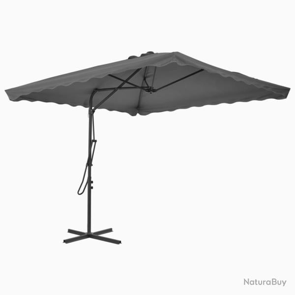 Parasol d'extrieur avec mt en acier 250 x 250 cm anthracite 02_0008187