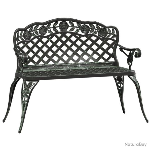Banc de jardin meuble de patio d'ext�rieur terrasse 108 cm aluminium coul� vert 02_0011155