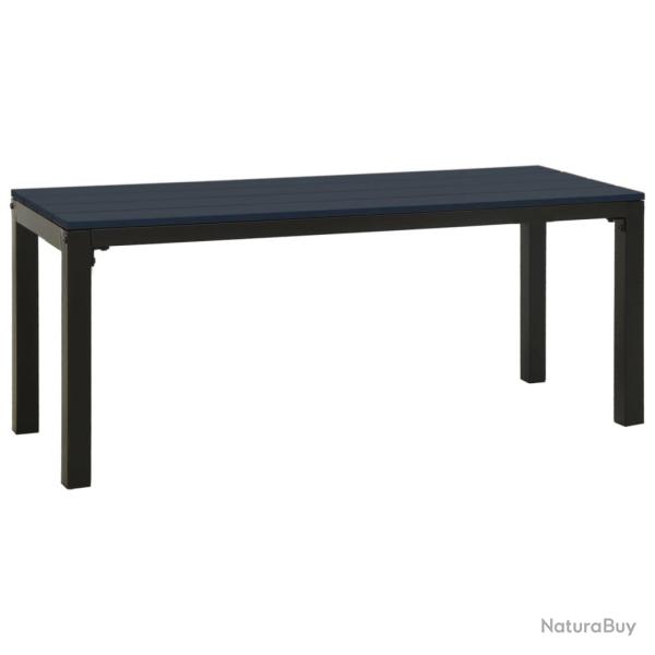 Banc de jardin meuble de patio d'ext�rieur terrasse 110 cm acier et wpc noir 02_0011164