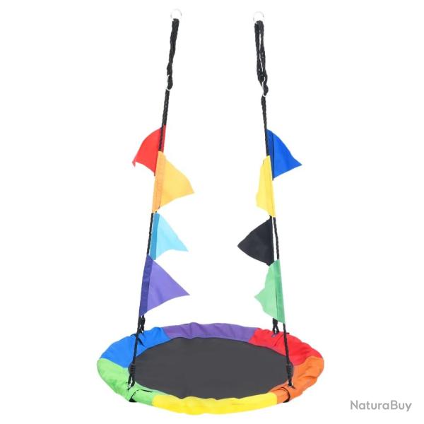 Balan�oire arc-en-ciel avec fanions 100 cm 02_0005069