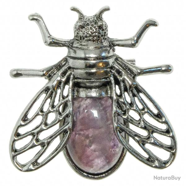 Broche abeille avec am�thyste